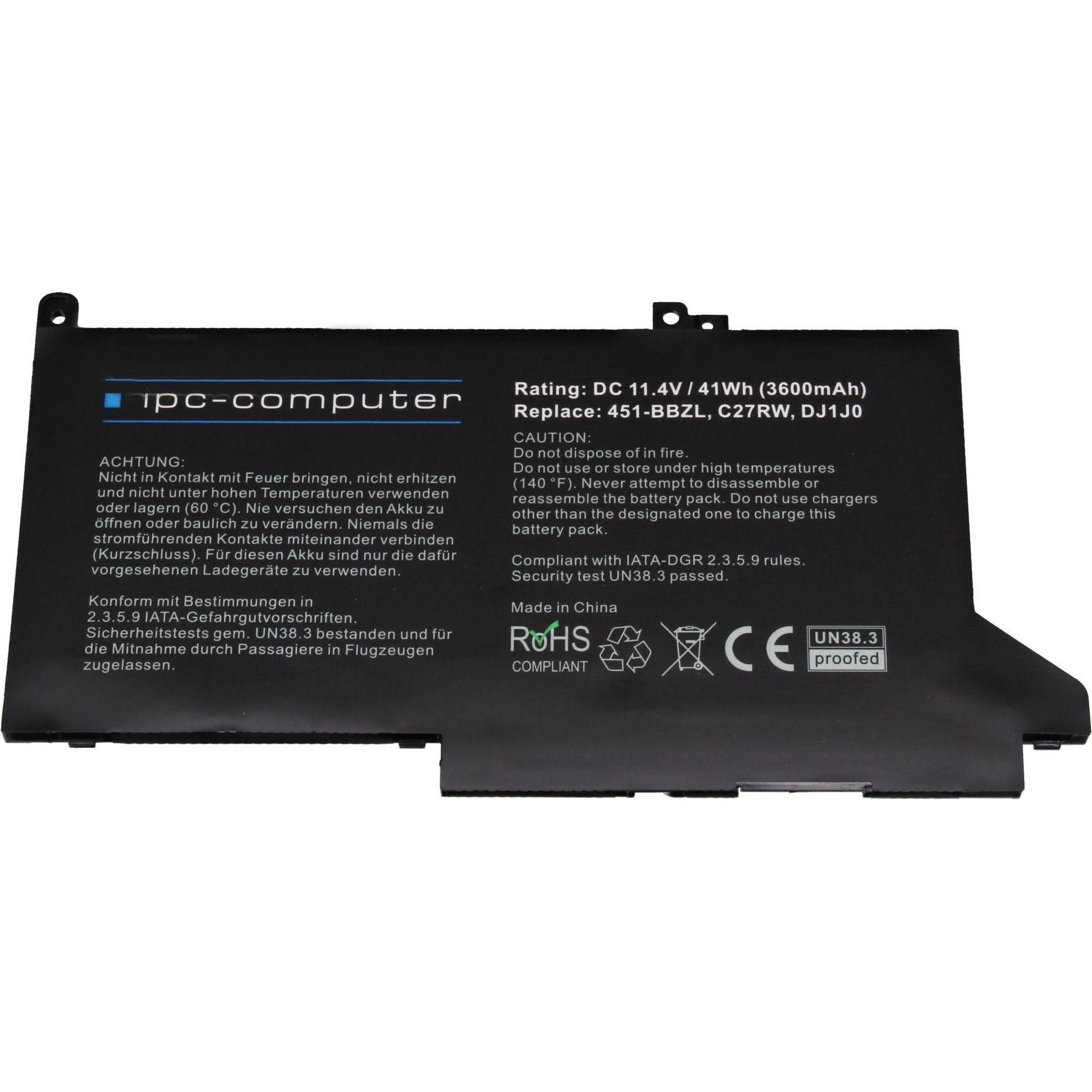 Thumbnail - IPC C27RW (3 Zellen, 3600 mAh), Notebook Akku