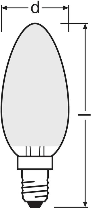 Actual product image Osram LED Base Classic B (E14, 470 lm, 5x)