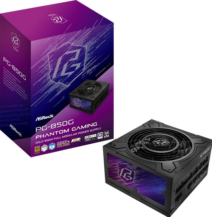 Immagine prodotto AsRock Alimentation ATX Phantom Gaming - 850W (Noir) (850 W)