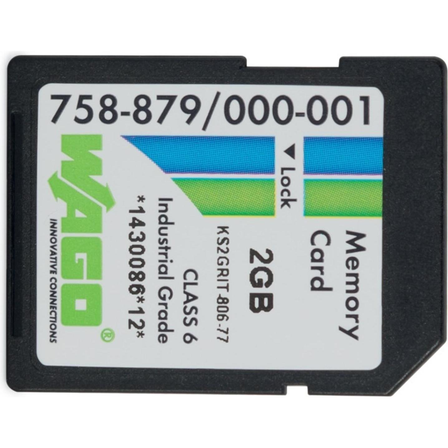 Wago 758-879/000-001 - 2 GB - SD - NAND - 20 MB/s - 17 MB/s - Schwarz (1 GB, SD), Speicherkarte, Schwarz