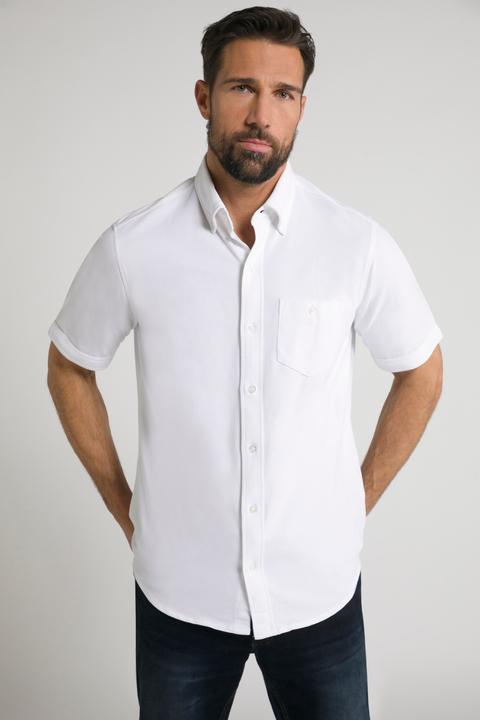 Image du produit JP1880 Piqué-Hemd, FLEXNAMIC®, Halbarm, Buttondown-Kragen, Modern Basic Fit (XL)