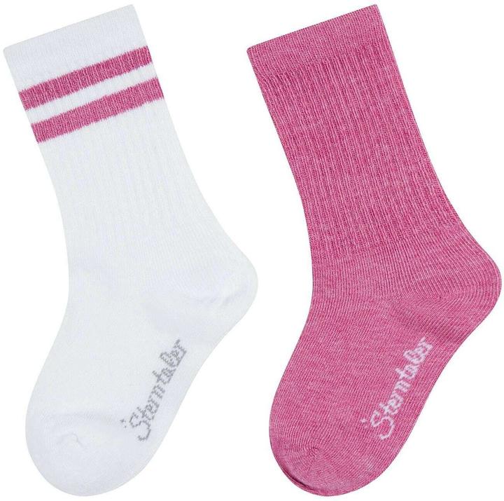 Actual product image Sterntaler Socken Active Uni lang 2er Set Pink Melange Gr. 17-18 (17 - 18)