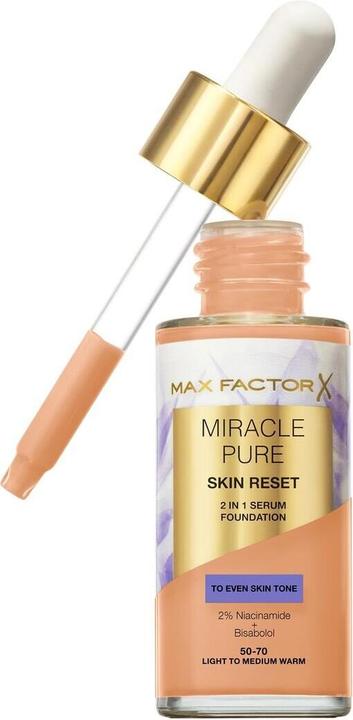 Produktbild Max Factor MIRACLE PURE Serum Renovador 2 in 1 #Light Medium Warm 30 ml (Light Medium Warm)