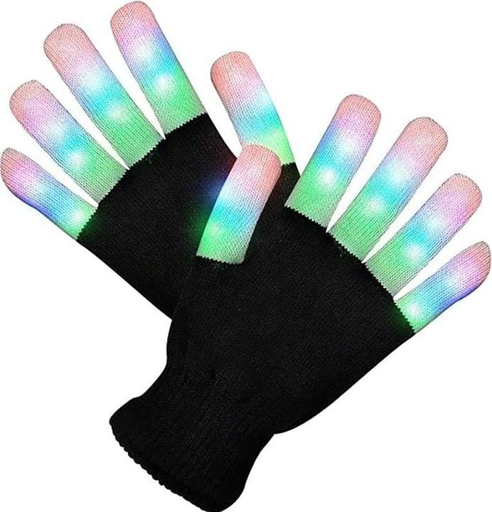 Produktbild Cbx LED Handschuhe, Leuchtende Handschuhe mit 7 Farbmodi (One Size)
