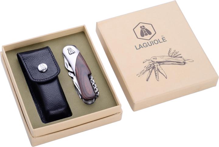 Image du produit Laguiole Lg 11 Fct Knife Vibal Dark Brown Woodÿ (11 Fonctions)