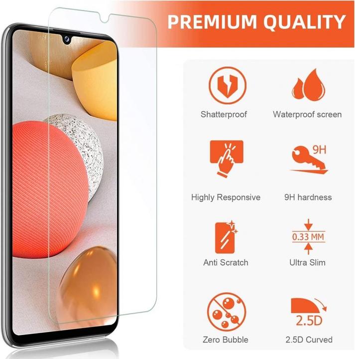 Produktbild Screenguard Samsung Galaxy A42 5G Panzerglas Schutzfolie Case Friendly Design (1 Stück, Samsung Galaxy A42 5G)