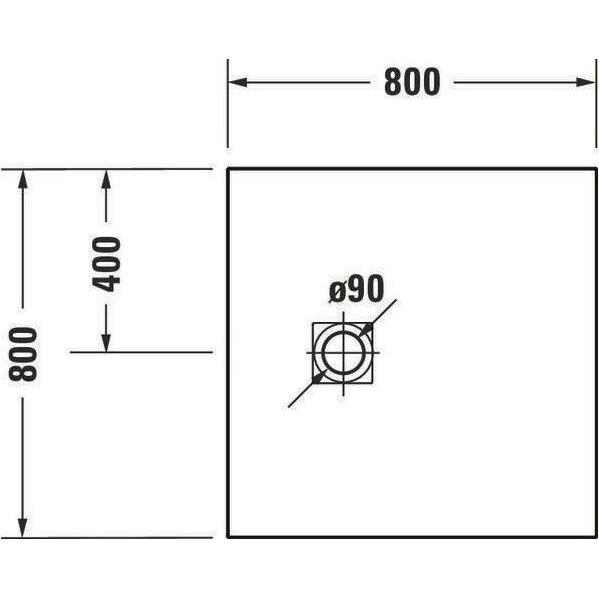 Duravit, Duschwanne, Duschwanne Sustano Quadrat 800x800x30mm dunkelgrau matt