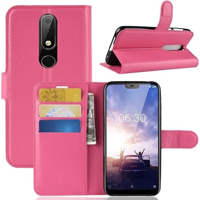 Produktbild MU Classic Litchi Leder Bookcover Series (Nokia 6.1 Plus)