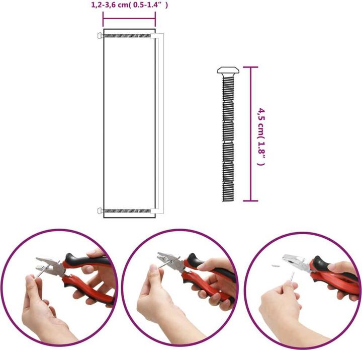 Produktbild vidaXL Möbelgriffe 5 Stk. Schwarz 480 mm Edelstahl,Farbe