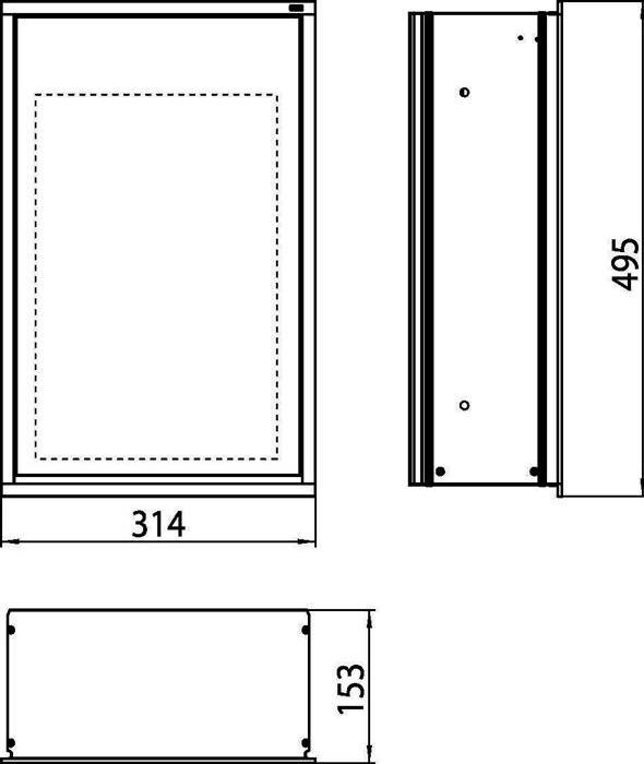 Image du produit Emco Module de collecte des déchets ASIS 300 encastré, 495x314mm aluminium/noir