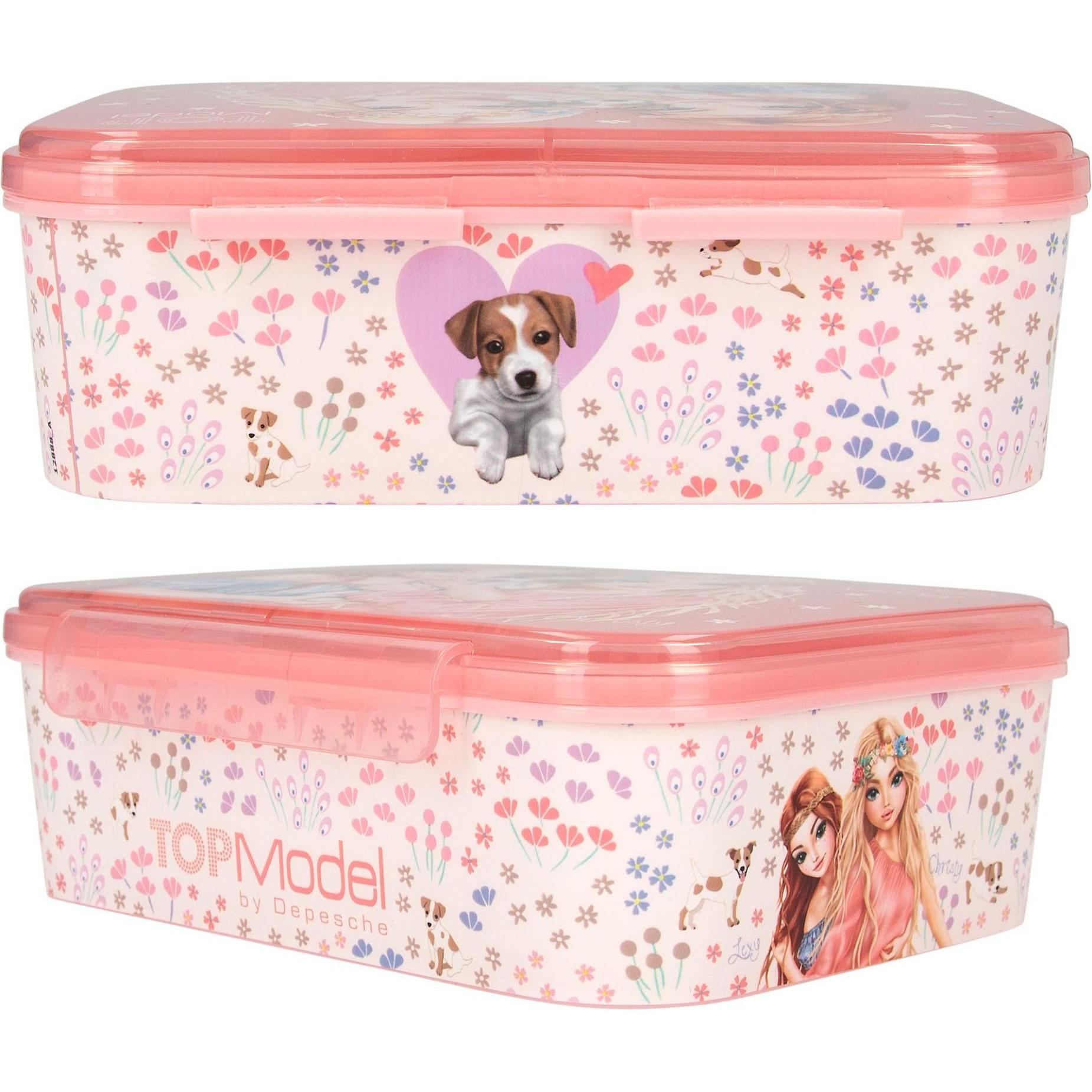 Magni Velo fleur 3 Fächer, Lunchbox, Rosa