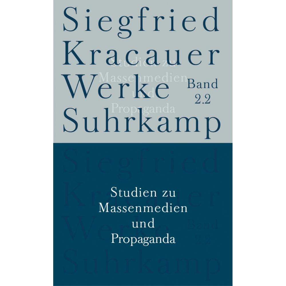 Kracauer:Werke,2/2 Massenmedien, Fachbücher von Bernd Stiegler, Christian Fleck