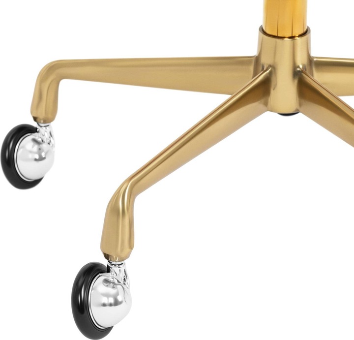 Produktbild Physa Rollhocker höhenverstellbar 150 kg Zartrosa / Gold Arbeitshocker mit Rollen