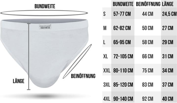 Produktbild Normani 3 Stück Herren Slips aus 100 % Baumwolle (XL, 3er Pack)