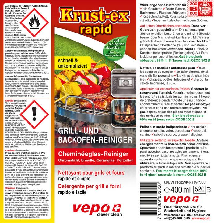 Immagine prodotto Krust-ex Detergente rapido per griglie e forni