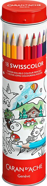 Produktbild Caran d'Ache Swisscolor Metalldose Farbstifte (18 x)