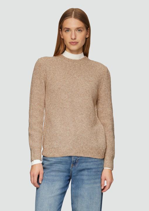 Image du produit S.Oliver Strickpullover Strickpullover mit Rippdetail und Crew Neck (46)
