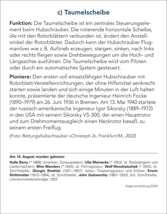 Produktbild Harenberg Allgemeinbildung Tagesabreisskalender 2026 - Das tägliche Wissens-Quiz