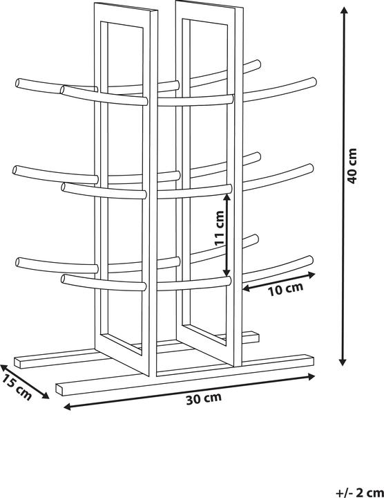 Produktbild Beliani Monaghan (12 Flaschen, 30 x 15 x 40 cm)