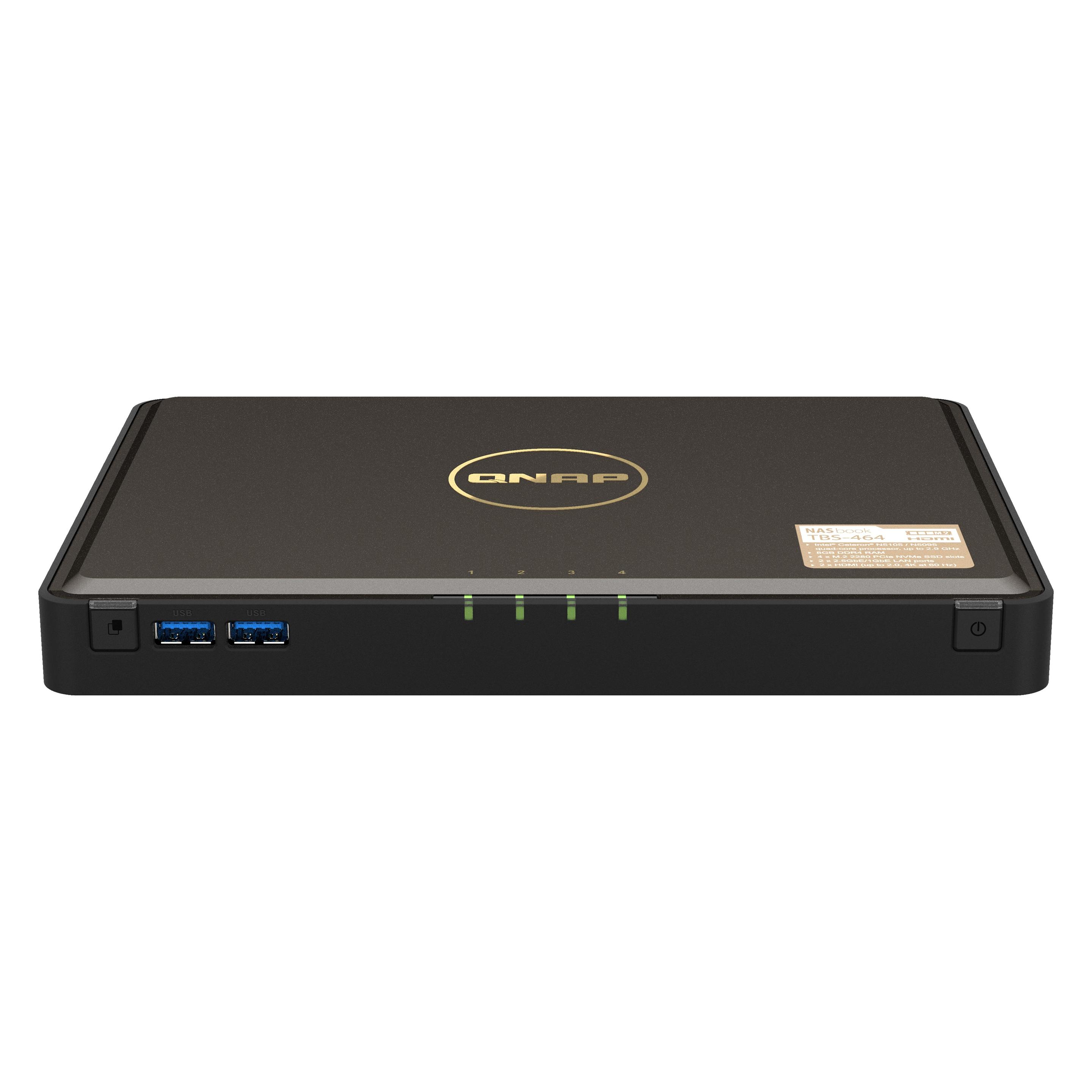 QNAP TBS-464 (0 TB), NAS, Schwarz