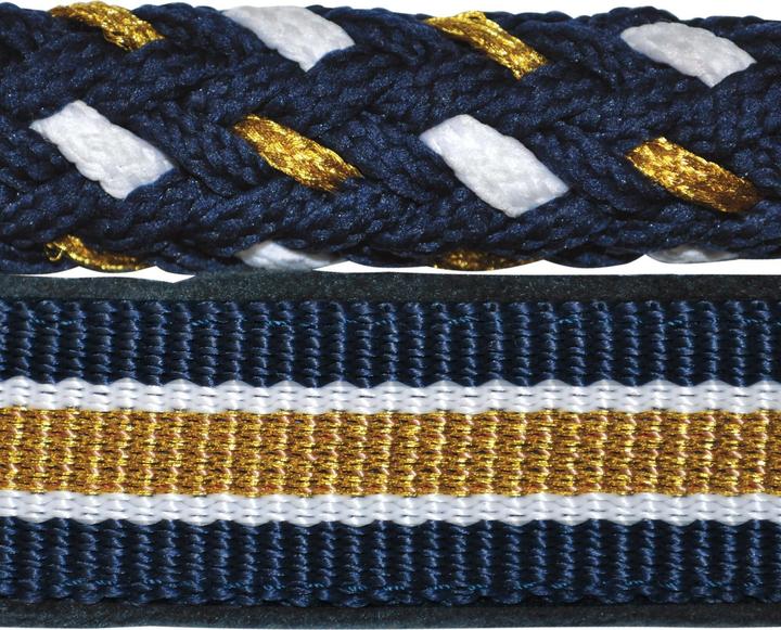 Bianco, Blu marino, Oro