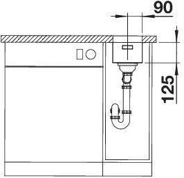 Actual product image Blanco Solis 180-U (Undermount sink, 44 cm)