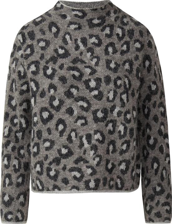 Produktbild s.Oliver Strickpullover Relaxed-Fit-Pullover aus Alpaka-Wollmix mit Leo-Print (34)