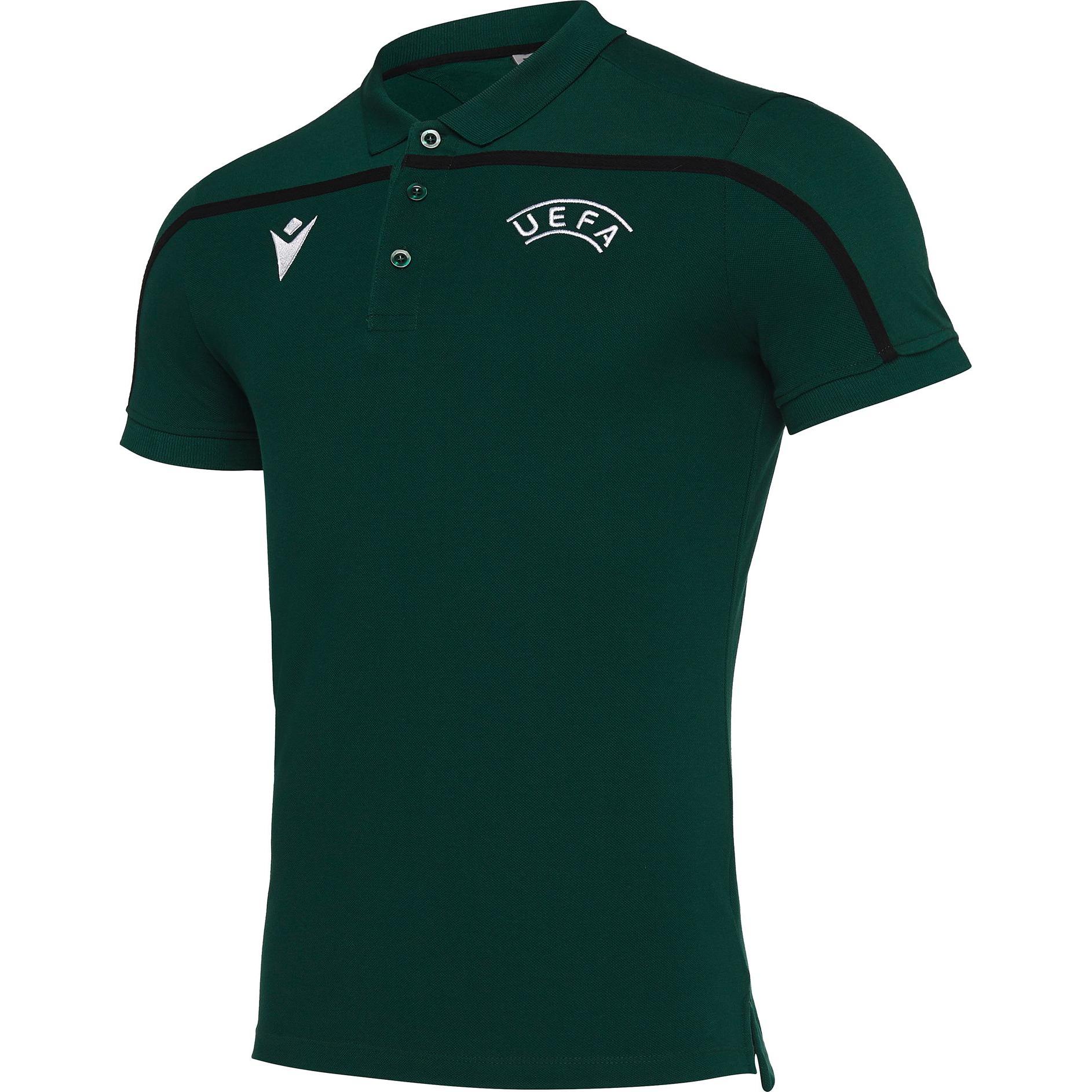 Macron, Herren, Sportshirt, poloshirt acron uefa 2019 (M), Grün, M