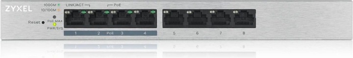 Actual product image Zyxel GS1200-8HP: 8Port PoE+ Switch, V2 (8 Ports)