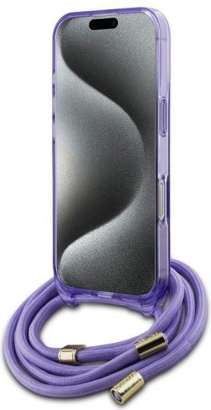 Produktbild Guess GUHMP16LHCTSGNSU iPhone 16 Pro 6.3" fioletowy/purple hardcase Crossbody Cord Script MagSa