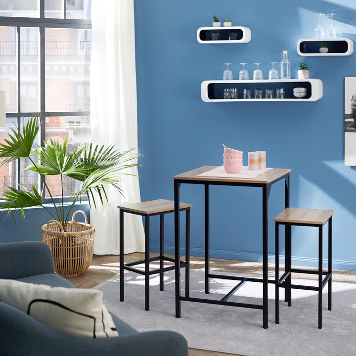 Actual product image tectake Dining table and chairs Inverness (60 x 60 x 91 cm)
