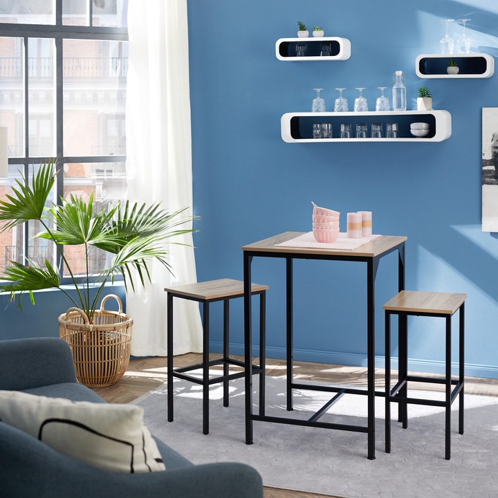 Image du produit tectake Ensemble de bar Inverness (60 x 60 x 91 cm)