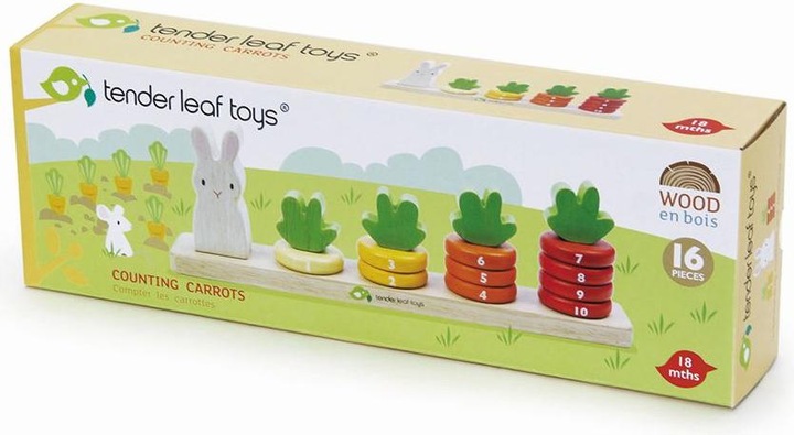 Produktbild Tender Leaf Toys Zahlenspiel Karotte (Deutsch, Englisch, Französisch, Italienisch)