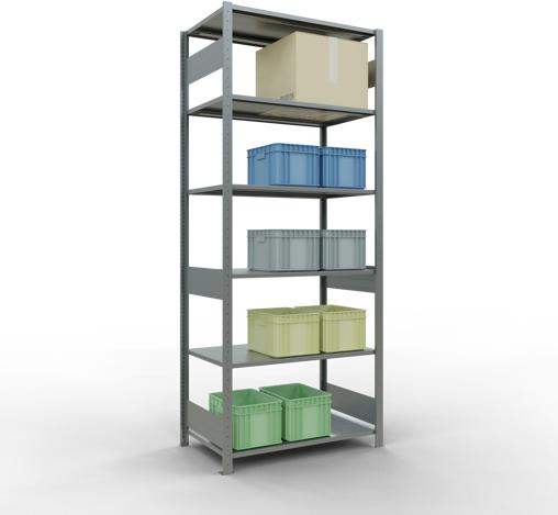 Actual product image Schulte Lagertechnik MULTIplus85 basic racking system with length ledgers