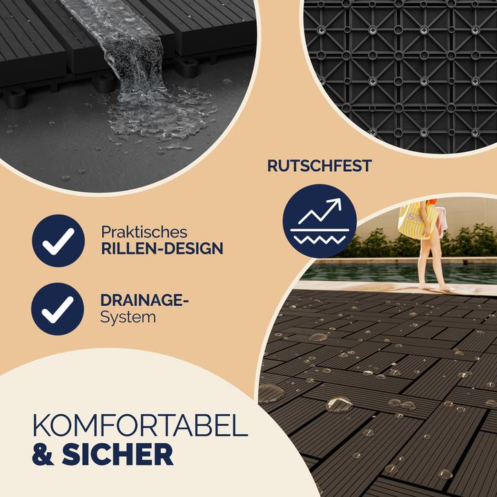 Produktbild Casaria WPC Fliesen (66x, 30 x 30 cm)