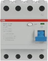 Productafbeelding ABB F204F-25/0,03 aardlekschakelaarÂ 4P, type F, 25A, 30mA