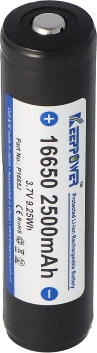 Produktbild Keeppower Akku 16650 bzw. 17650 geschützt Pluspol erhöht UR16650ZTA (1 Stk., 16650, 2500 mAh)