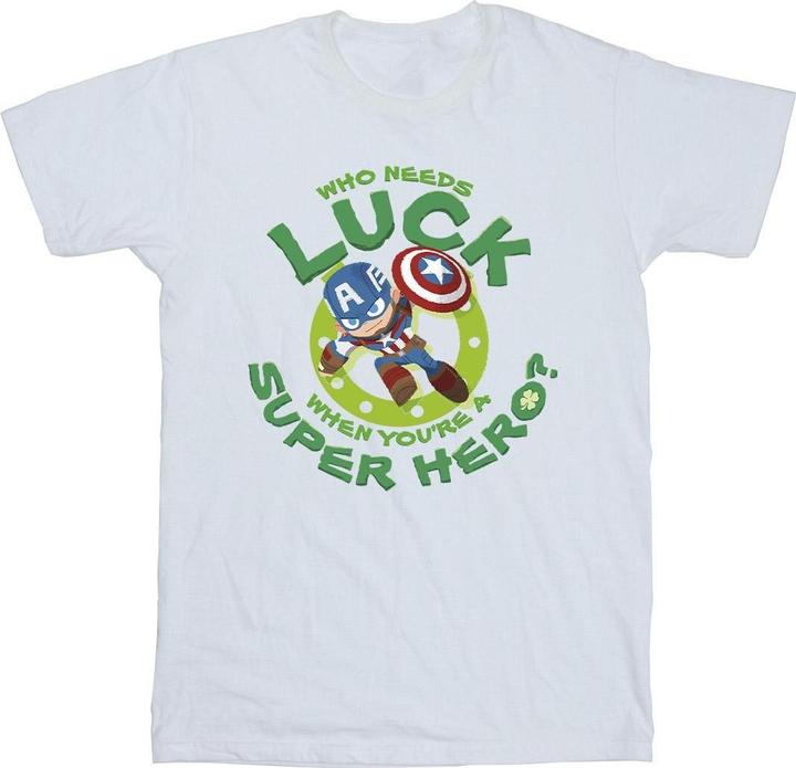 Image du produit - T-shirt ST PATRICK'S DAY CAPTAIN AMERICA LUCK - Homme (M)