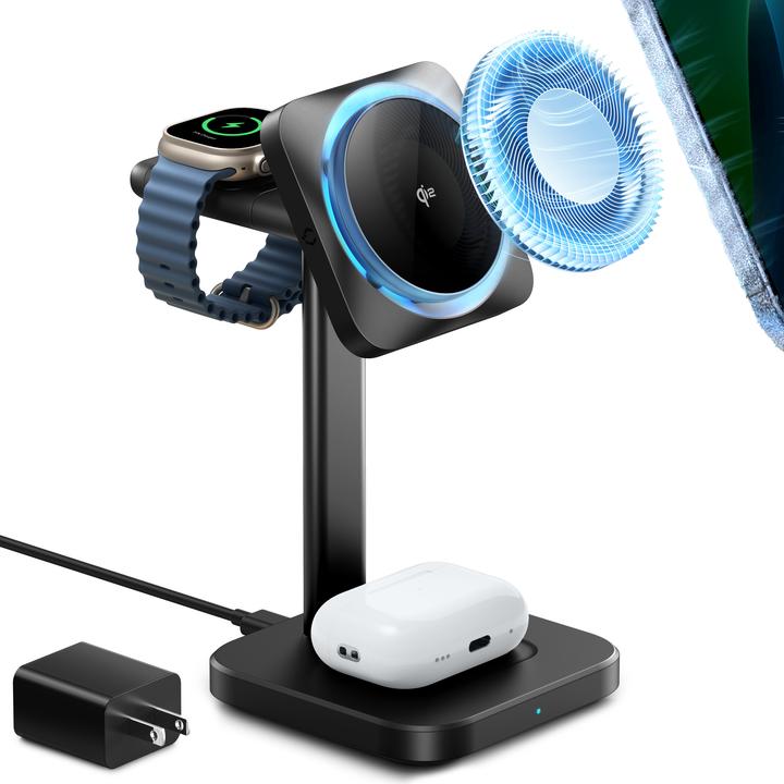 ESR Wireless 3-in-1 charging station (HaloLock) Qi2 with CryoBoost (15 W)