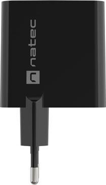 Produktbild Genesis Ladowarka sieciowa Natec Ribera Gan 1x USB-A + 1x USB-C 45W czarna (45 W)