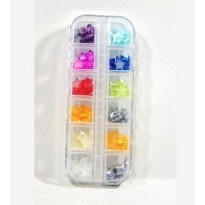 Kolorowe Baloniki Halbperlensterne 10 mm, 12 Farben