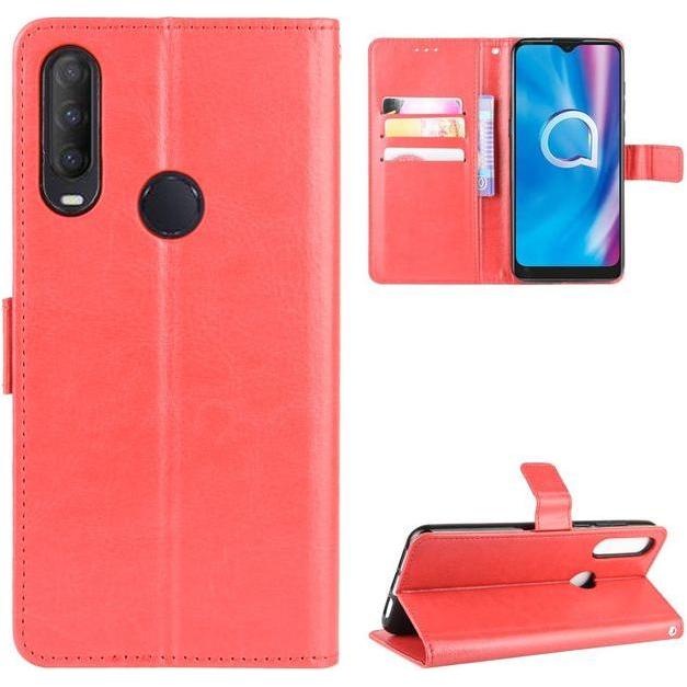 Thumbnail - MU Classic Crazy Horse III Leder Bookcover Series (Alcatel 3X (2020), Alcatel 1S (2020)), Smartphone Hülle, Rot