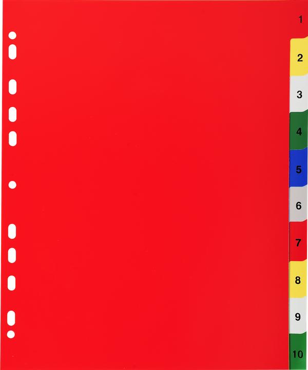 Image du produit Exacompta Intercalaires imprimés numériques PP couleurs 12/100e - 10 positions - A4+ - Assorties vives