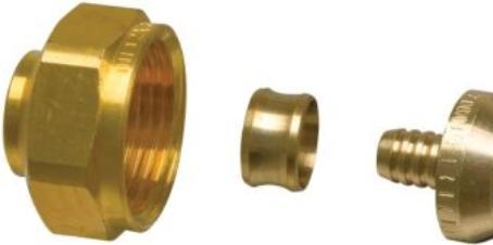 Actual product image Uponor Coupling set 3/4 17-2 Pex - chrome-plated brass Euroconus
