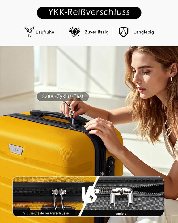 Actual product image Coolife Hartschalen-Handgepäckkoffer mit TSA-Schloss (38 l)