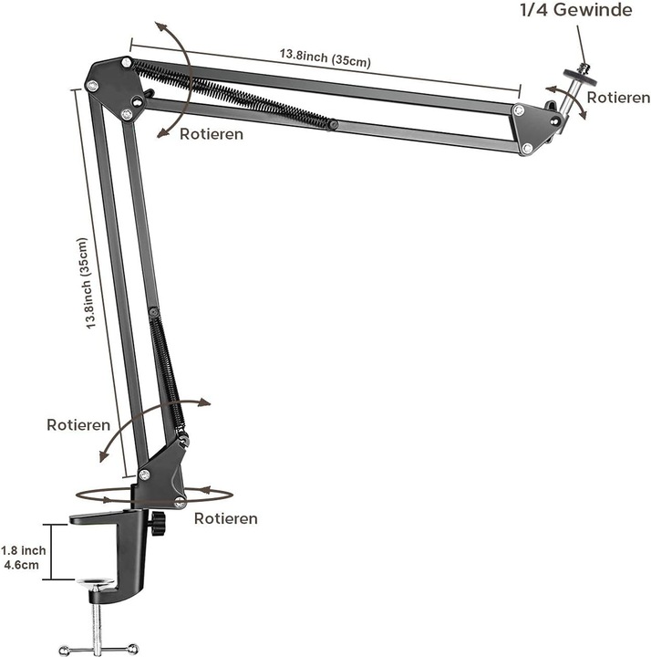 Produktbild Lento Overhead-Stativ für Kamera (Metall)