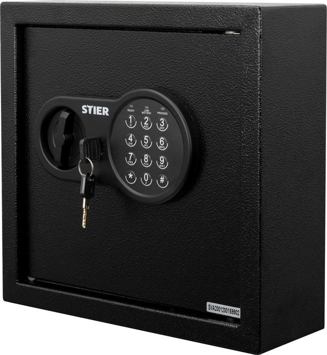 Produktbild Stier Schlüsseltresor mit Elektronikschloss für 30 Schlüssel 280x300x100 mm