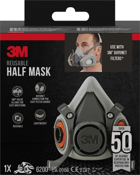Immagine prodotto 3M Maschera di protezione delle vie respiratorie (1 x)