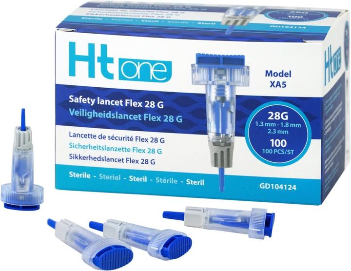 T-One HT One Veiligheidslancet Flex 28G (1,3/1,8/2,3mm) (Lanzette)