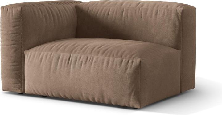 Image du produit Micadoni Chauffeuse Gauche, "Martina", 1 Place, 121x106x75 Fabriqué en Europe (Canapé modulaire, 1 place)